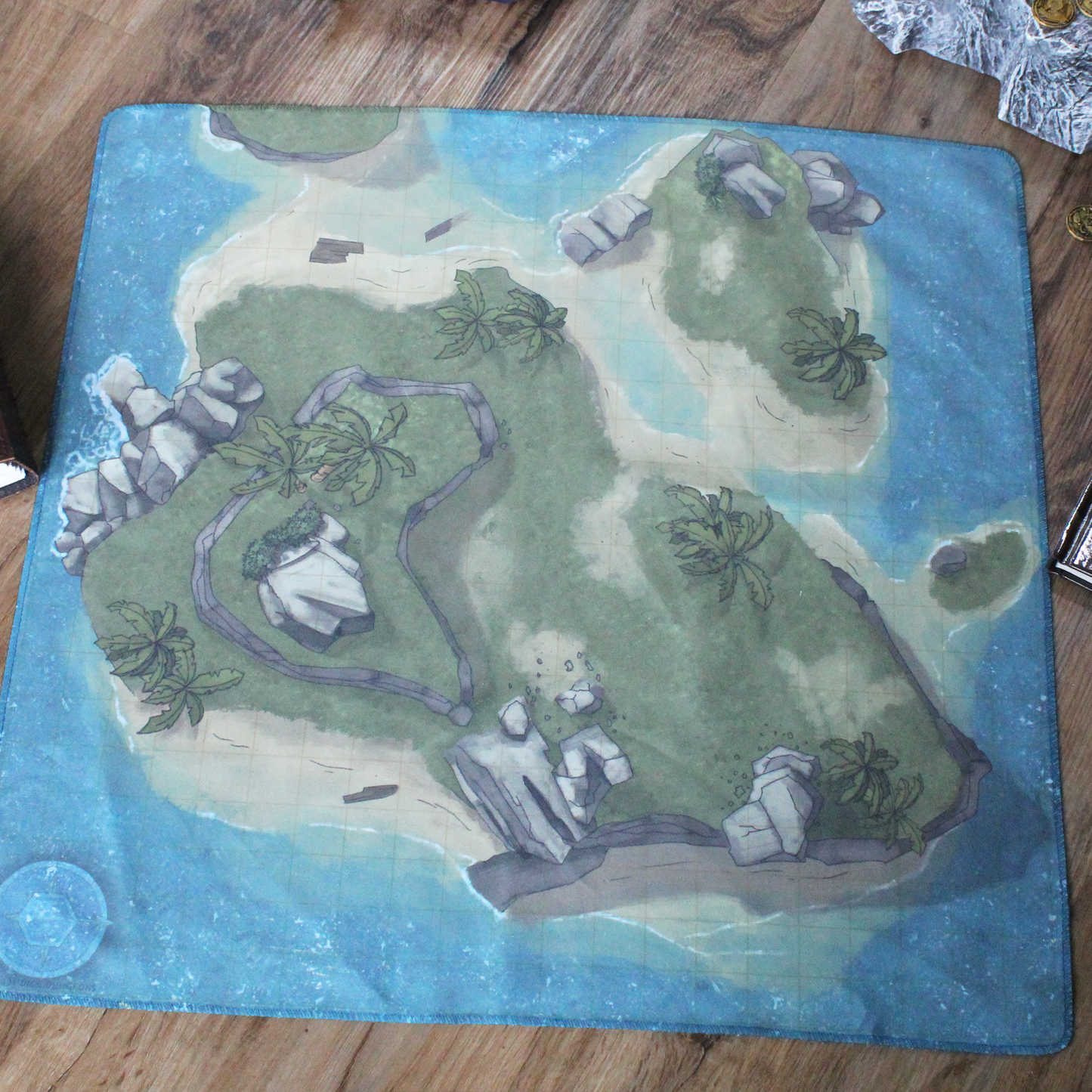 Photograph of an island battle map