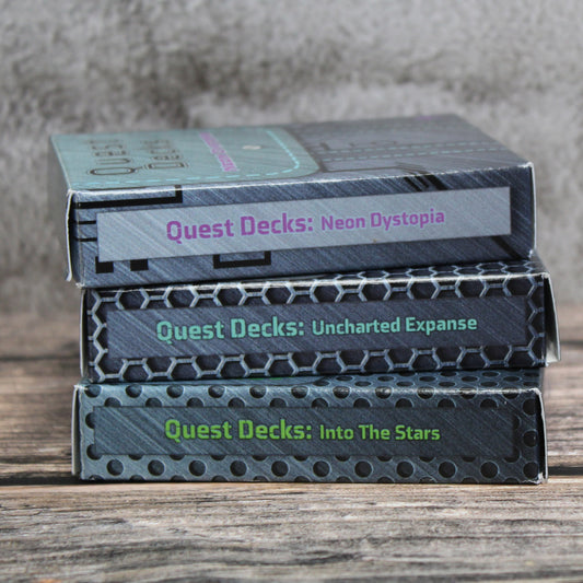 Add more side quests to your RPG campaigns with Quest Decks bundles.
