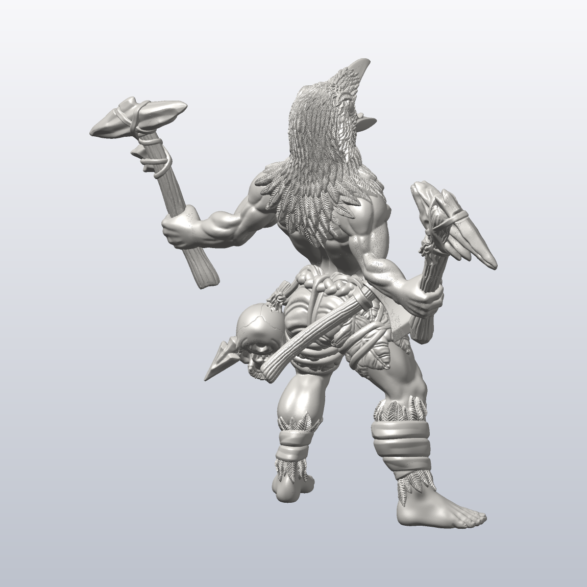 Raven Barbarian STL (3d Printable)