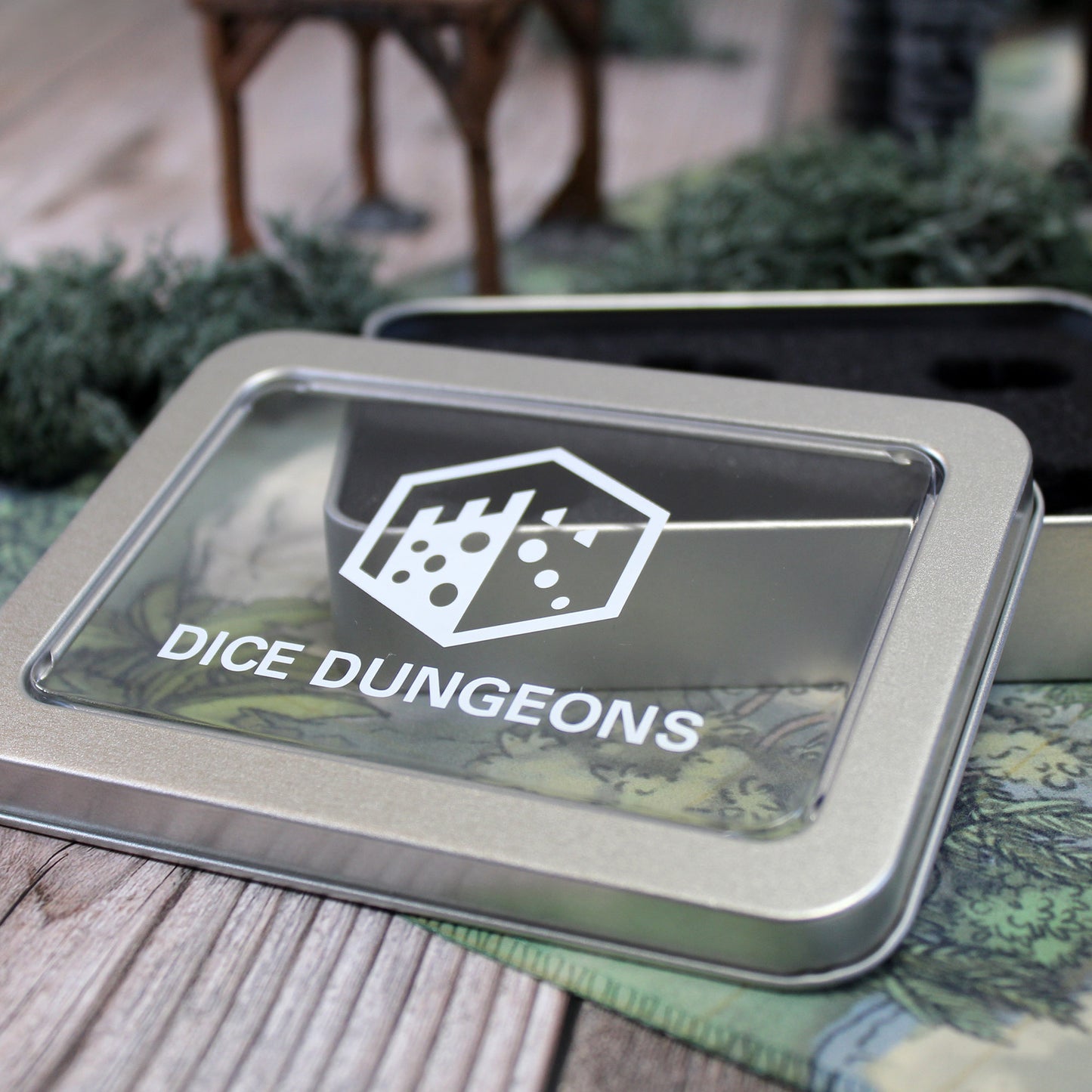 Dice Dungeons Silver Dice Box for DnD Games