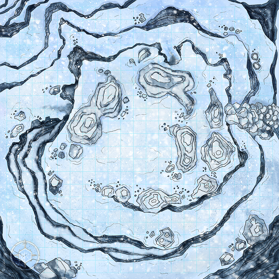 Image of a snowy battle map