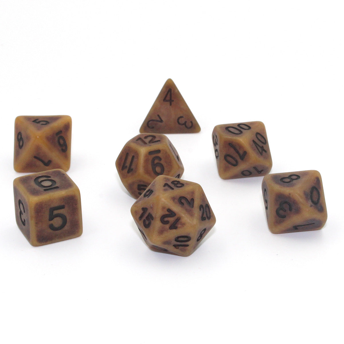 Ancient Gold Polymer Dice Set