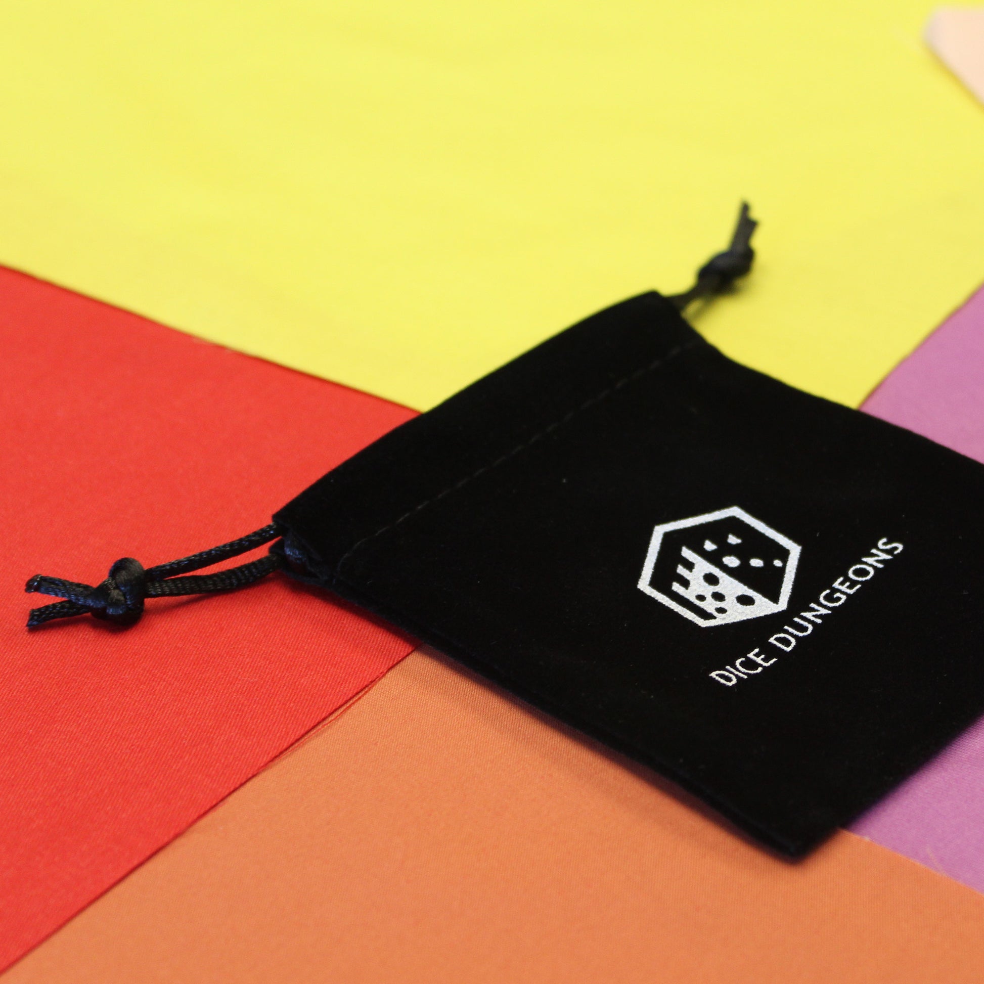 simple drawstring dice bag from dice dungeons.