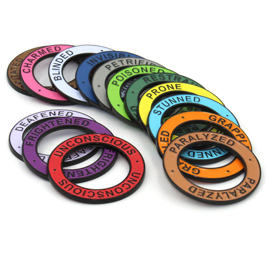 metal condition trackers for Dungeons and dragons