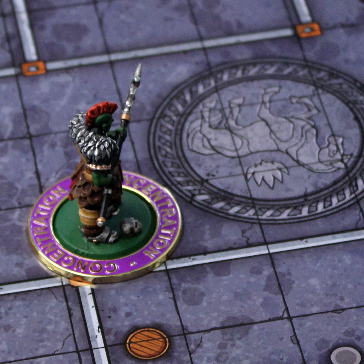 Concentration token for rpg games