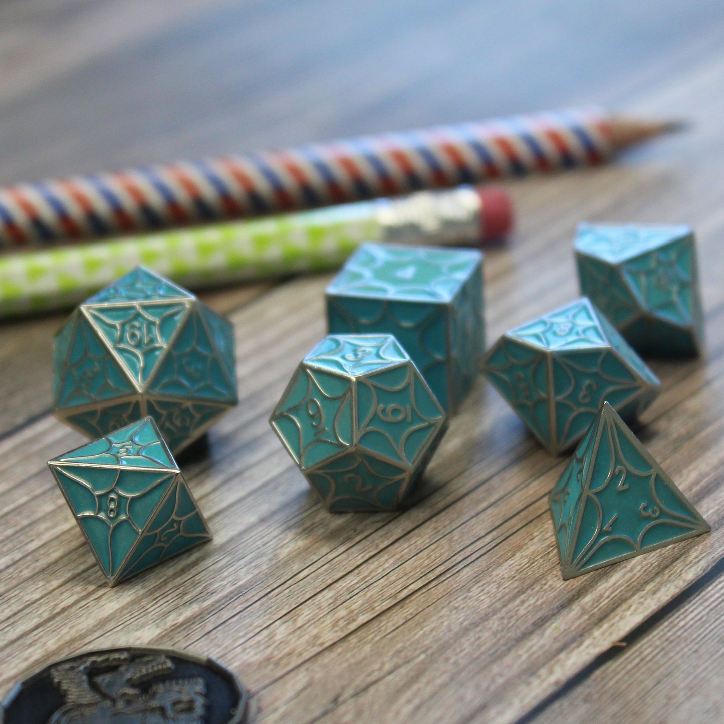 Glow in the dark dragon dice