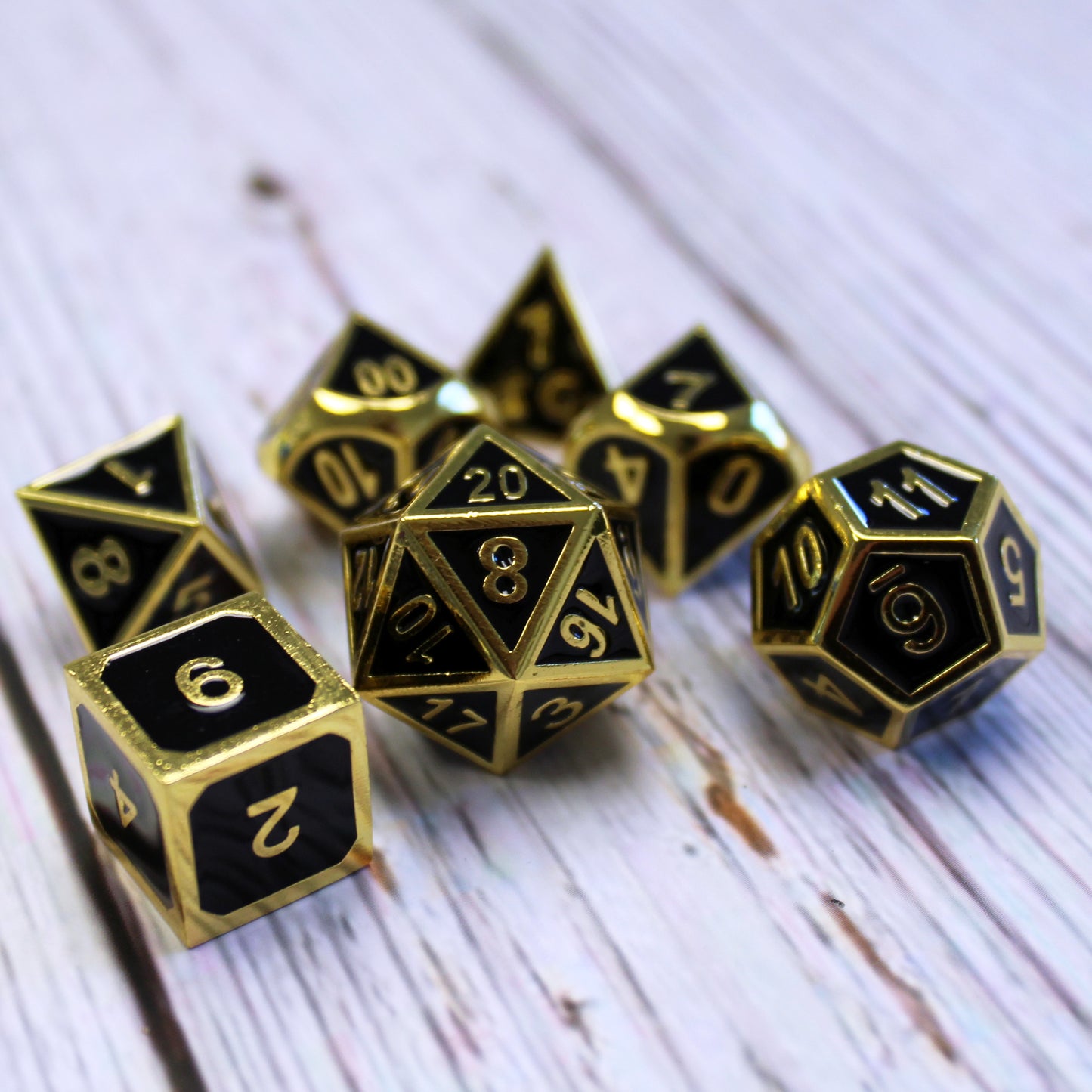 Metal Imperial Black & Gold Dice Set