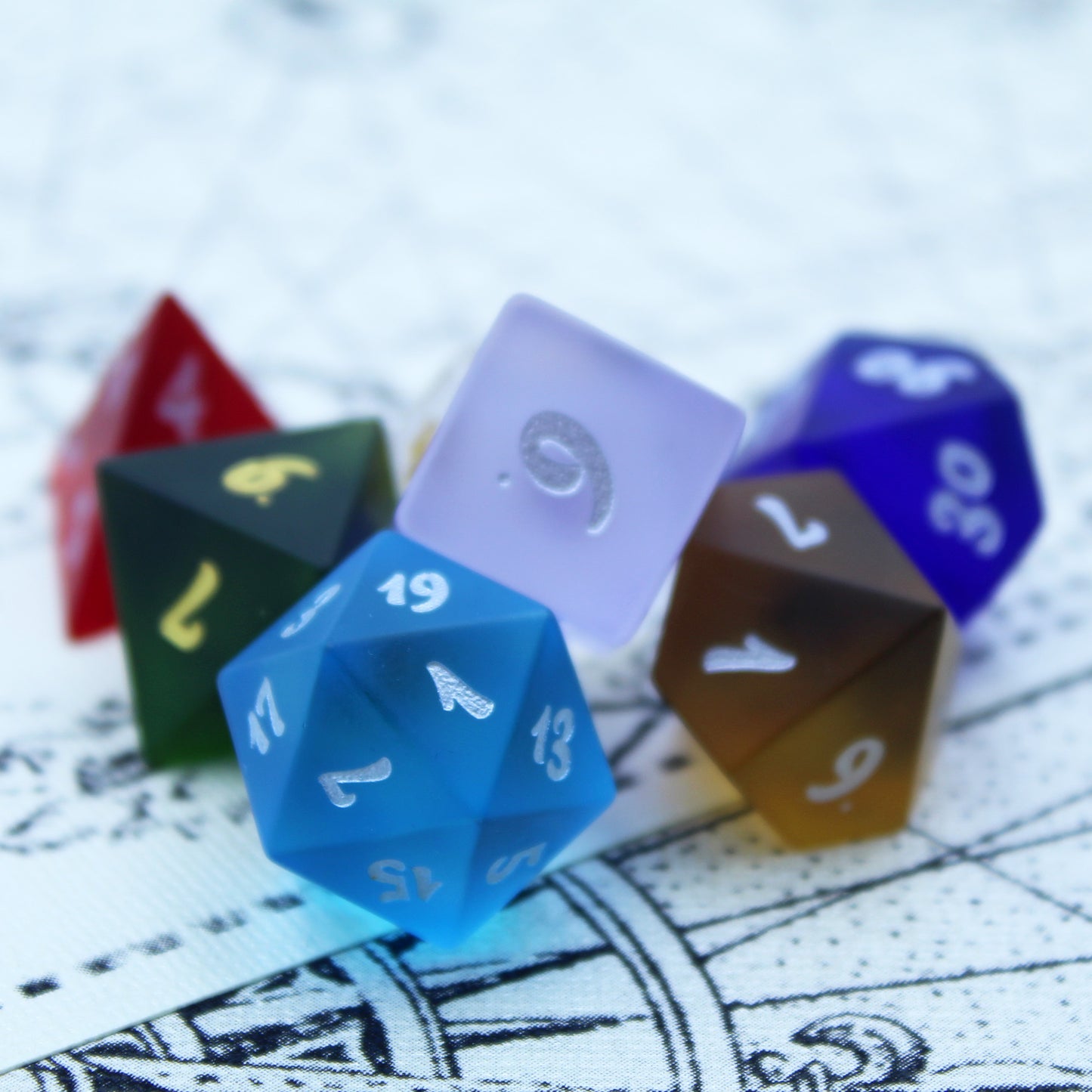 sea dice sets with multiple colors