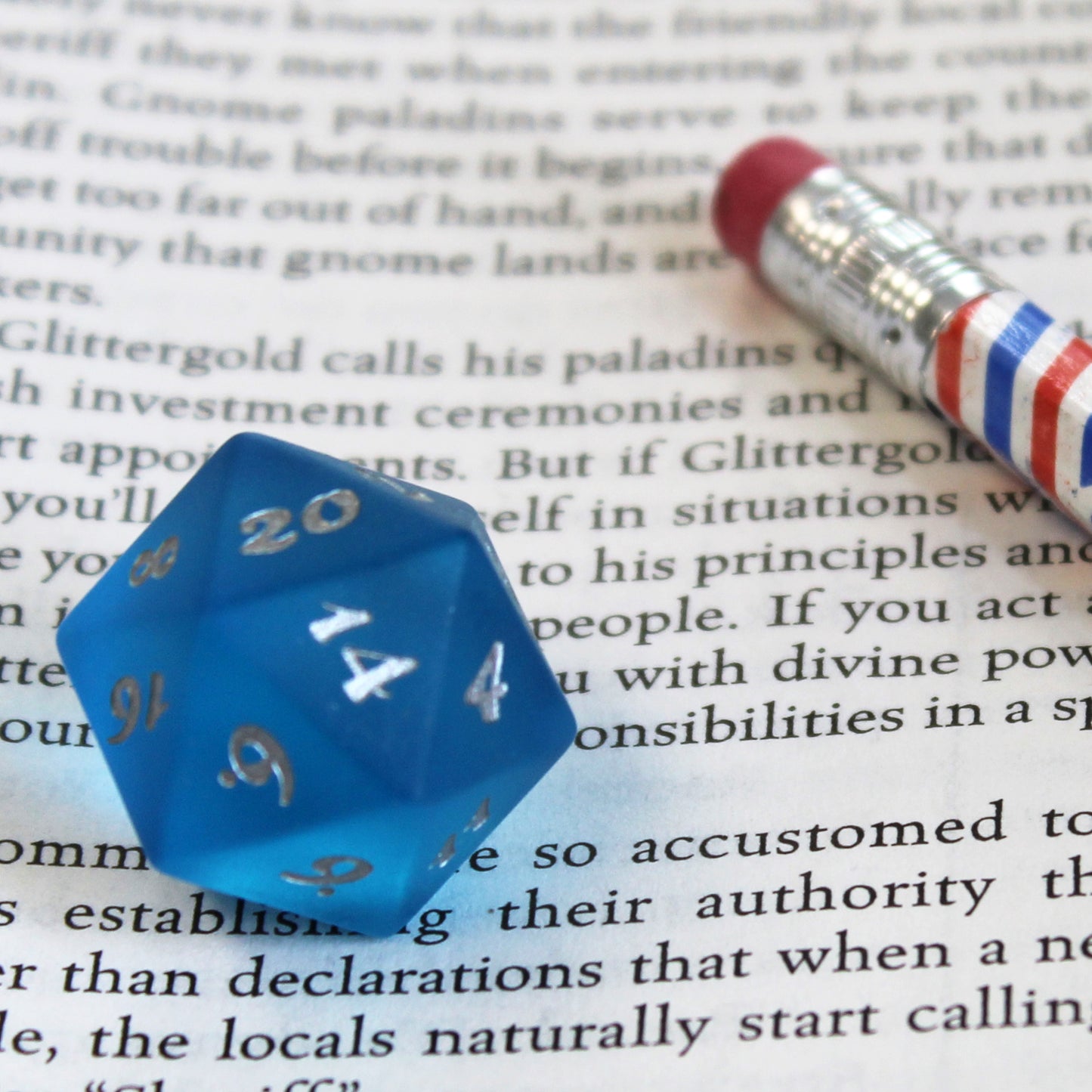 d20 Bermuda Breeze Frosted Glass Dice Set