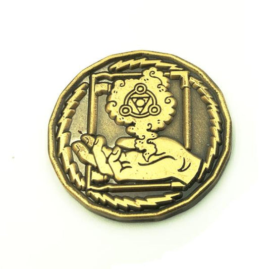 The Wizard Character Coin Tokens - Front Side on White Background