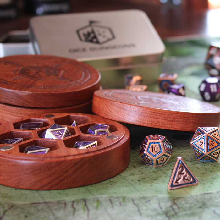 Upgrade your next game with DnD accessories and tabletop RPG gear, including character coins, condition rings, dice trays, storage cases, tokens, and player tools.