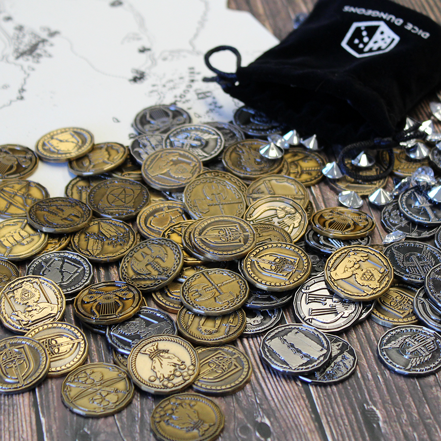 Dungeons and Dragons D&D 5E Compatible Premium Brass Backed Class Tokens
