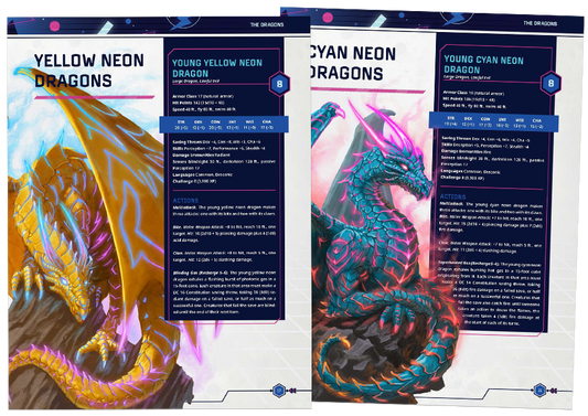 Guide to Neon Dragons Softcover Booklet