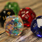 Royal Dice Red Multifaceted Glass Dice Set