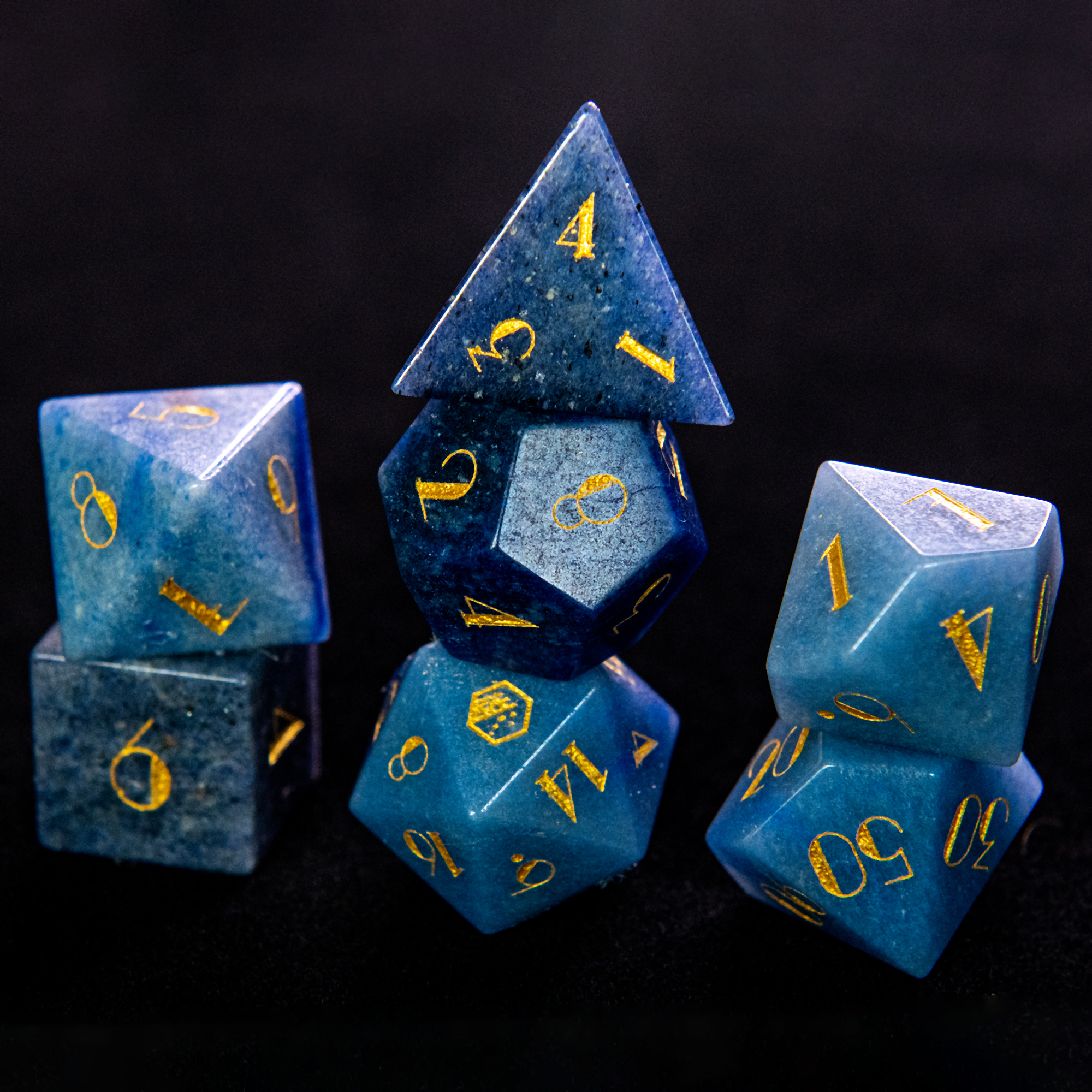 Blue Aventurine Gemstone Set with Display Box