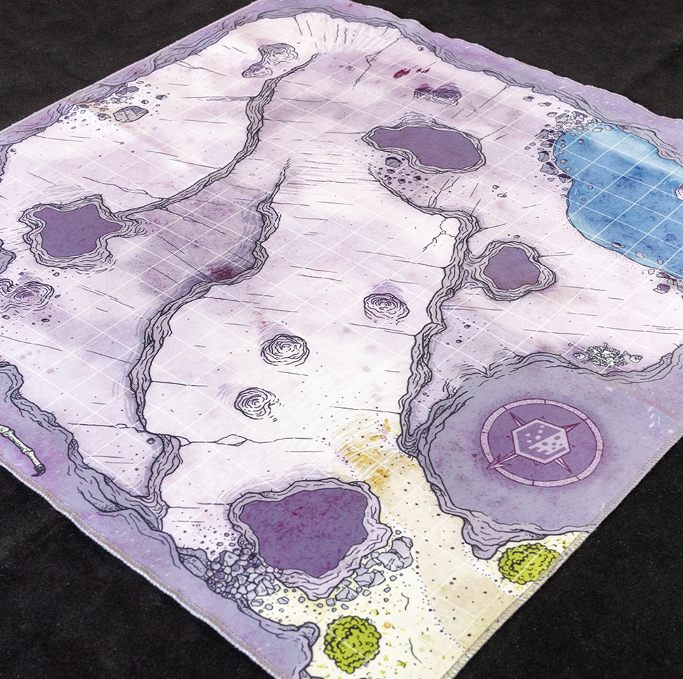 Isometric photo of a cave battle map