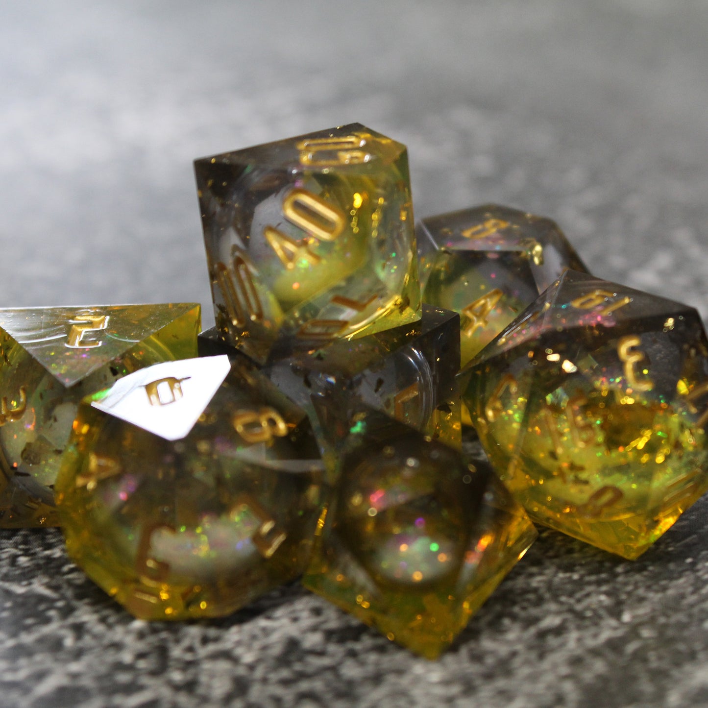 Speakeasy Liquid Core Dice Set - Dark & Stormy