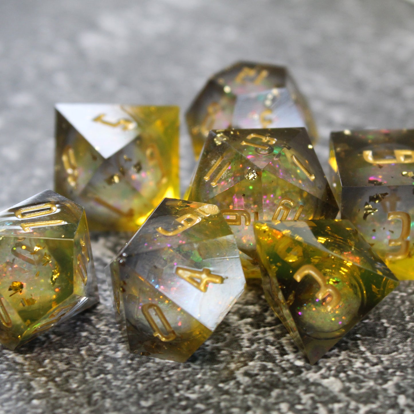 Speakeasy Liquid Core Dice Set - Dark & Stormy