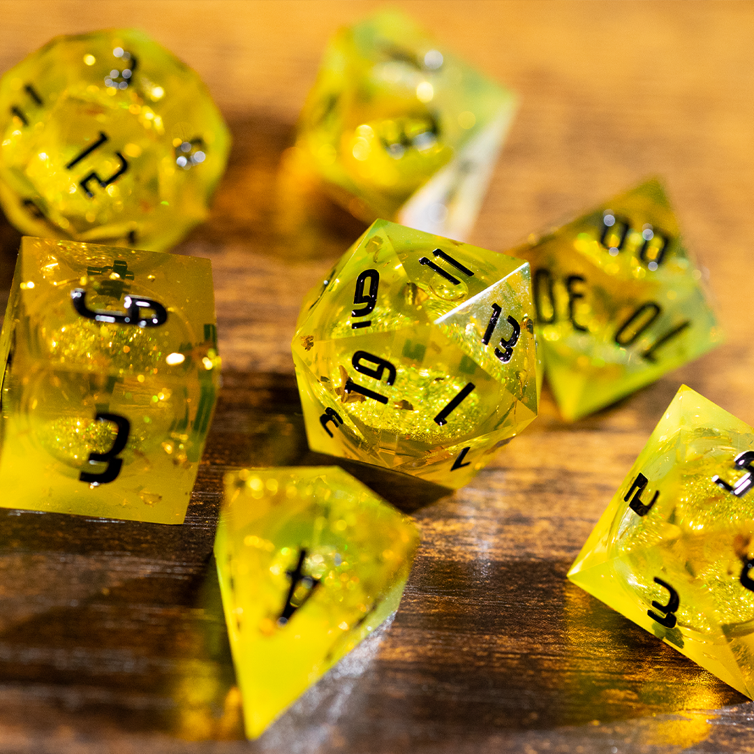 Speakeasy Liquid Core Dice Set - French 75