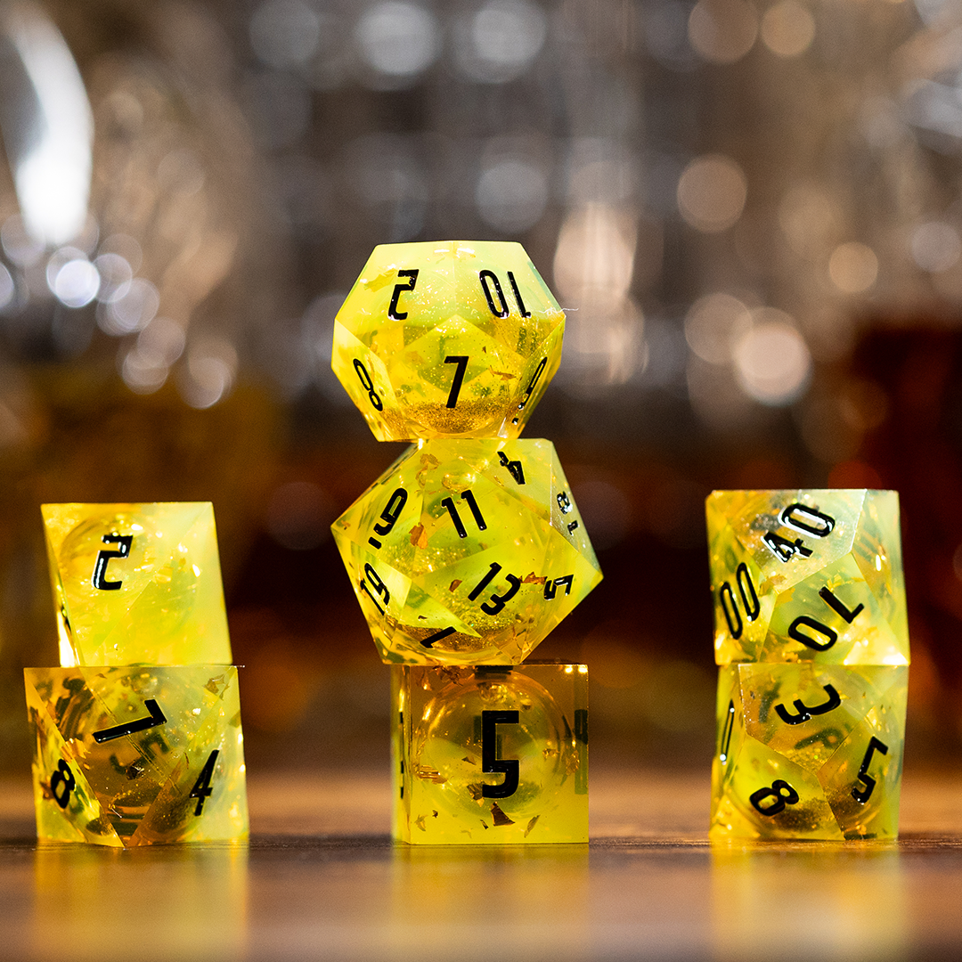 Speakeasy Liquid Core Dice Set - French 75