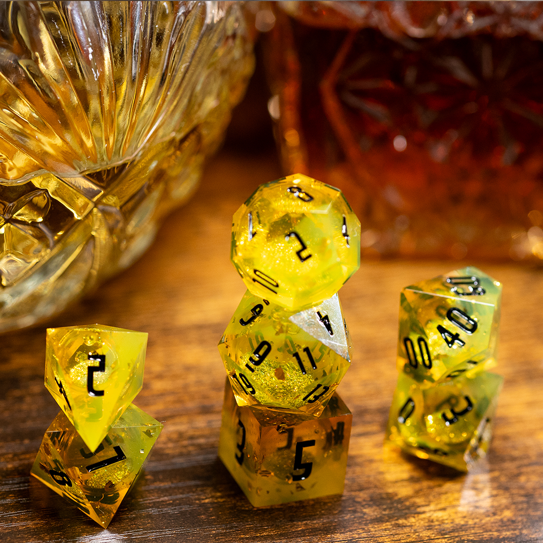 Speakeasy Liquid Core Dice Set - French 75