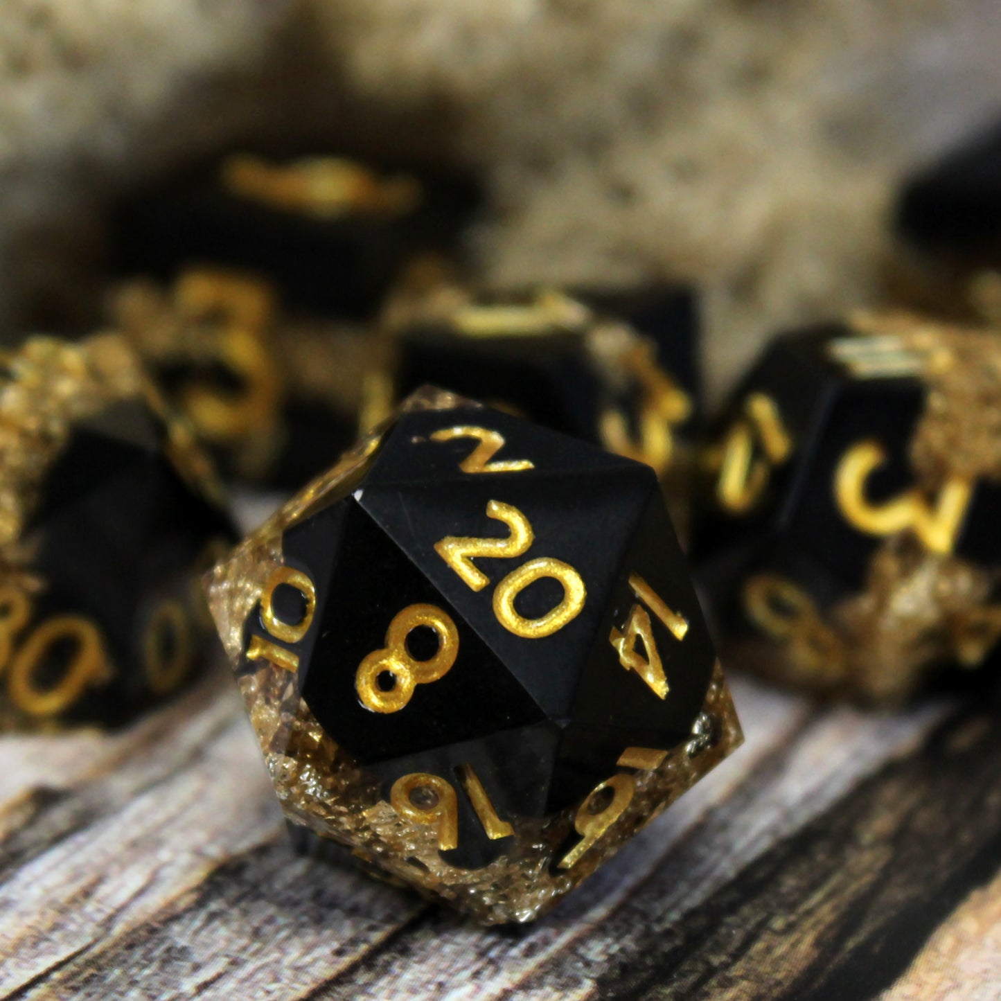 GoldRush Sharp Edge Resin Dice Set