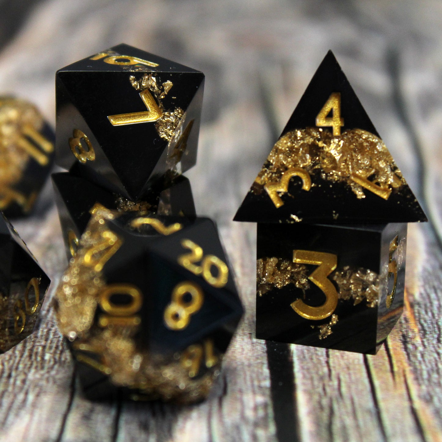 GoldRush Sharp Edge Resin Dice Set