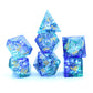 Frost Bound Arctic Wave Shattered Glass Dice Set