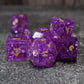 Purple Glaze Shattered Glass Dice Set