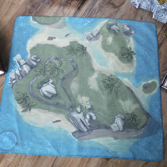 Photograph of an island battle map