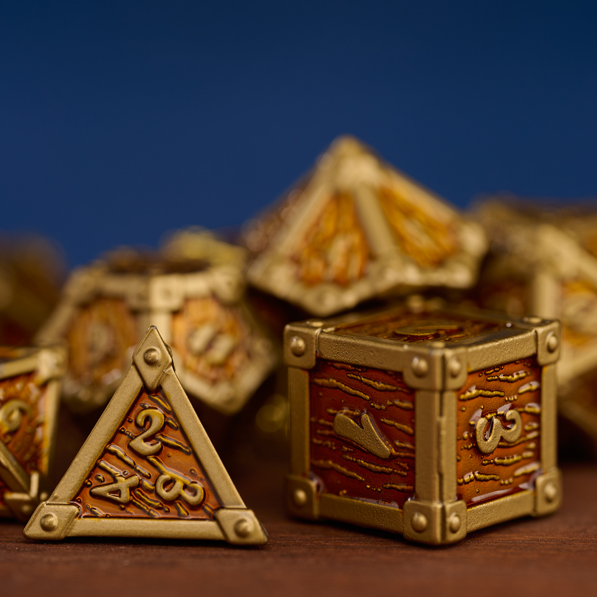 Trove Dice: Chestnut Cache Metal Dice Set