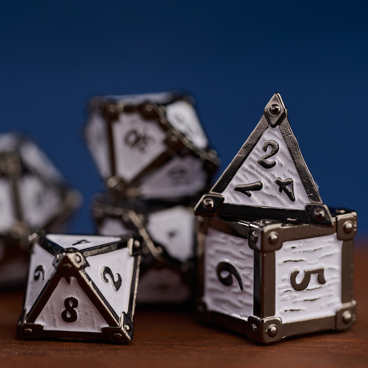 Trove Dice: Ivory Vault Metal Dice Set