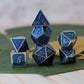 Metal Imperial Blue & Silver Dice Set