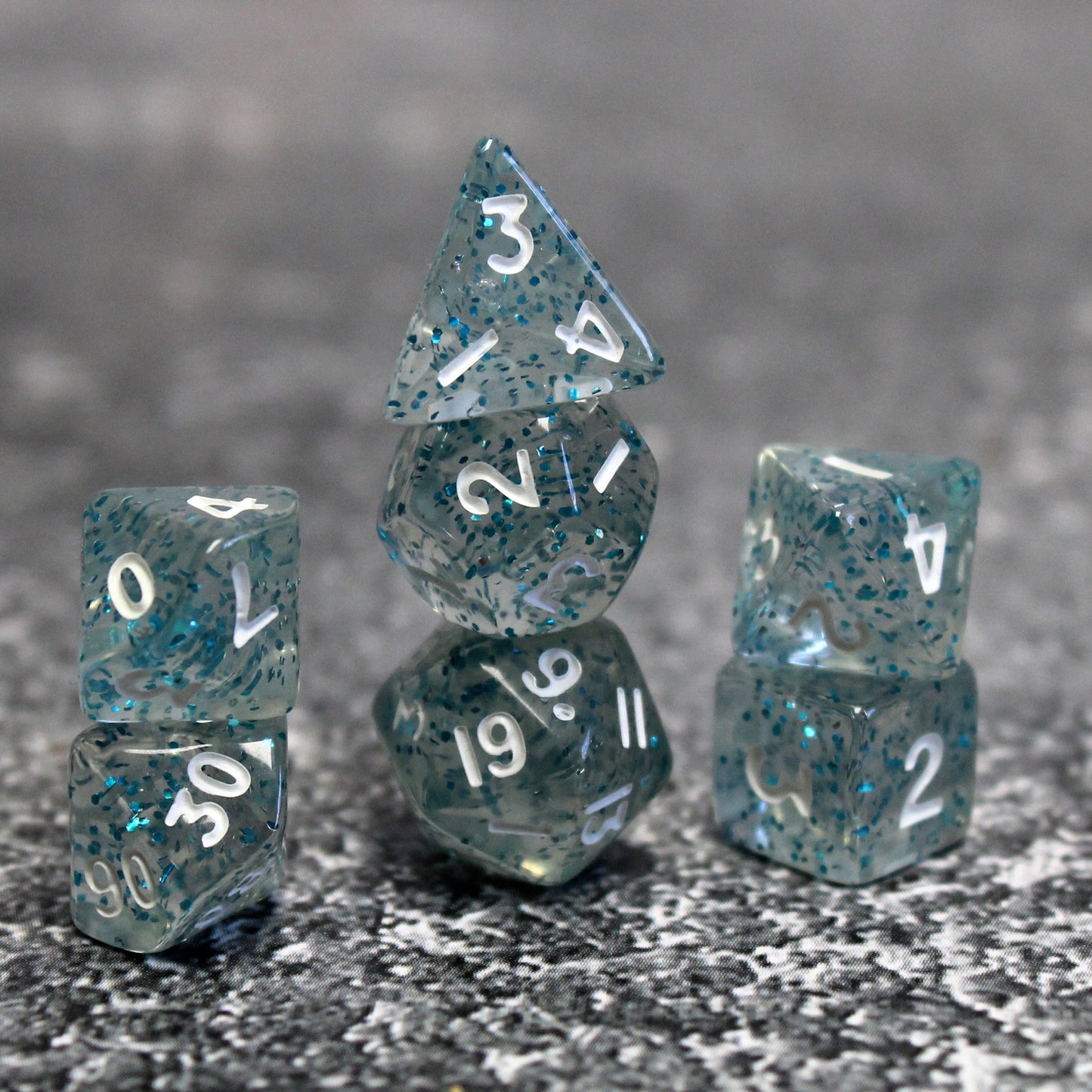 Miniature Plastic Dice Set