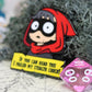 Wide eyed rogue dnd character pin makes a great gift for dungeons and dragons players.