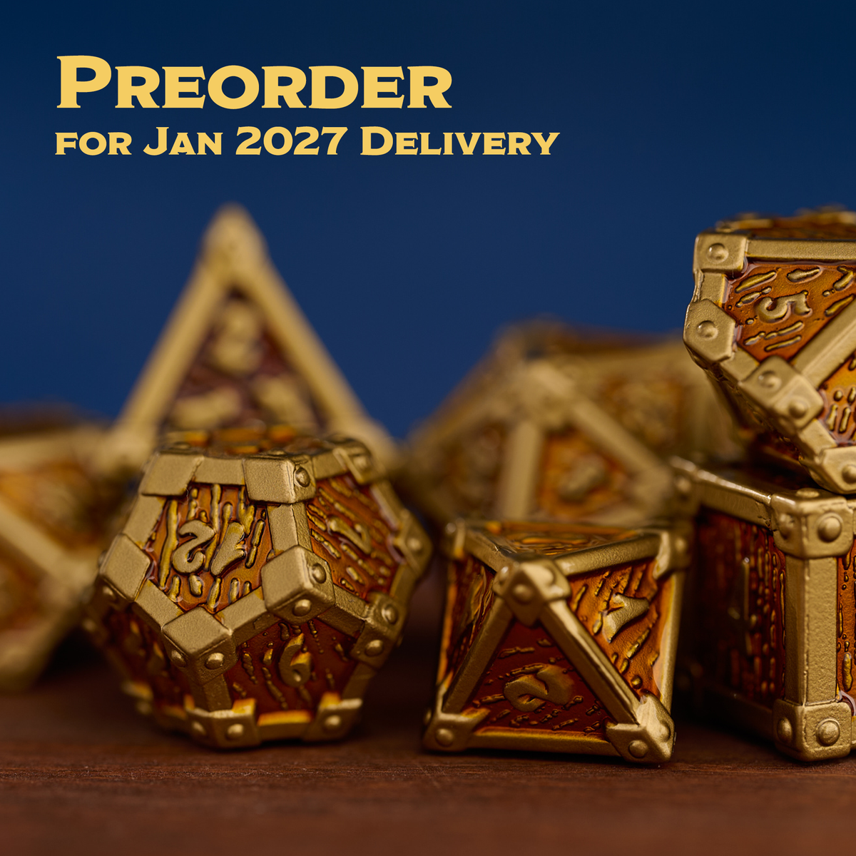 Trove Dice: Chestnut Cache Metal Dice Set