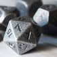 Metal Primordial Silver Dice Set