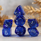 Royal Dice Blue Multifaceted Glass Dice Set