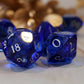 Royal Dice Blue Multifaceted Glass Dice Set