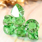 Royal Dice Green Multifaceted Glass Dice Set