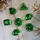 Royal Dice Green Multifaceted Glass Dice Set