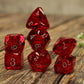 Royal Dice Red Multifaceted Glass Dice Set