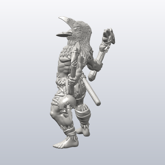 Raven Barbarian STL (3d Printable)
