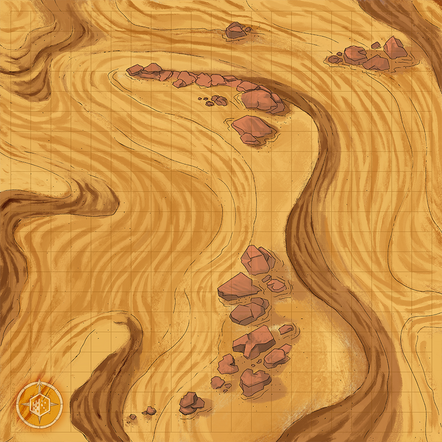 Image of a desert battle map