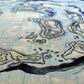 Close up photograph of a snowy battle map