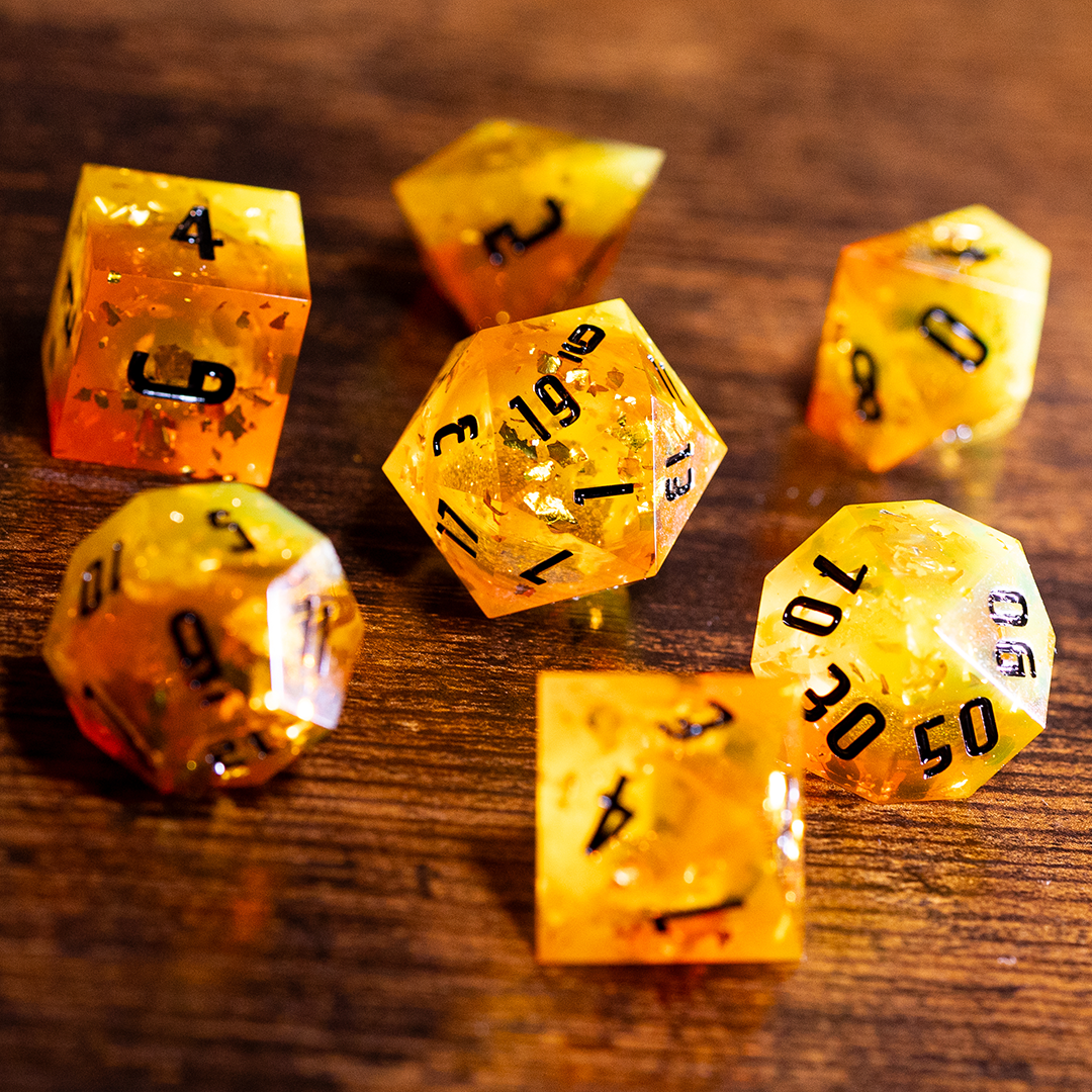 Speakeasy Liquid Core Dice Set - Tequila Sunrise