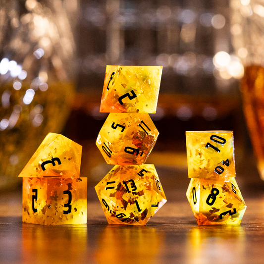 Speakeasy Liquid Core Dice Set - Tequila Sunrise