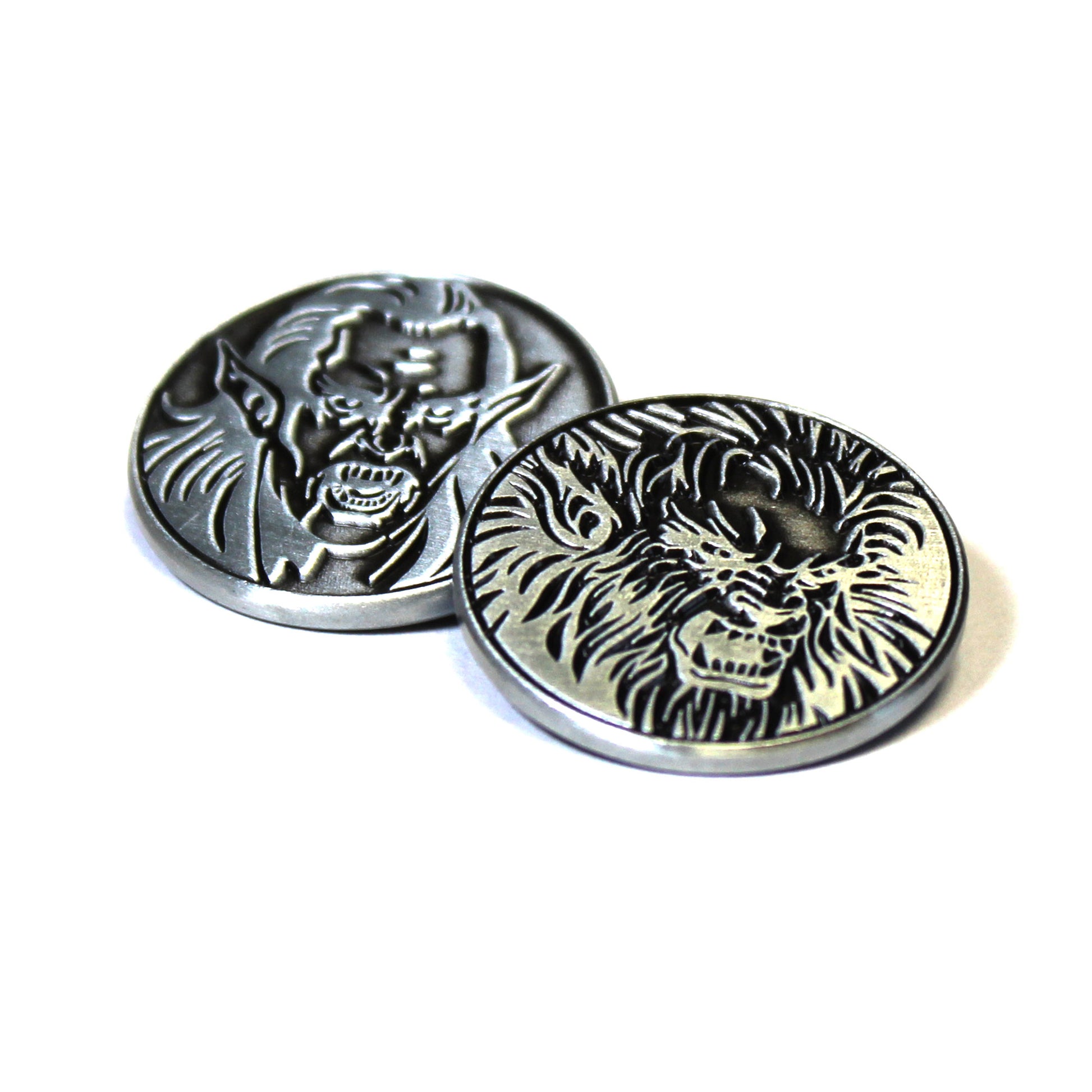 Werewolf and Vampire Token 12 Pack - metal token minis for dnd games.