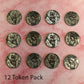 Track your monsters with this 12 pack of metal tokens.