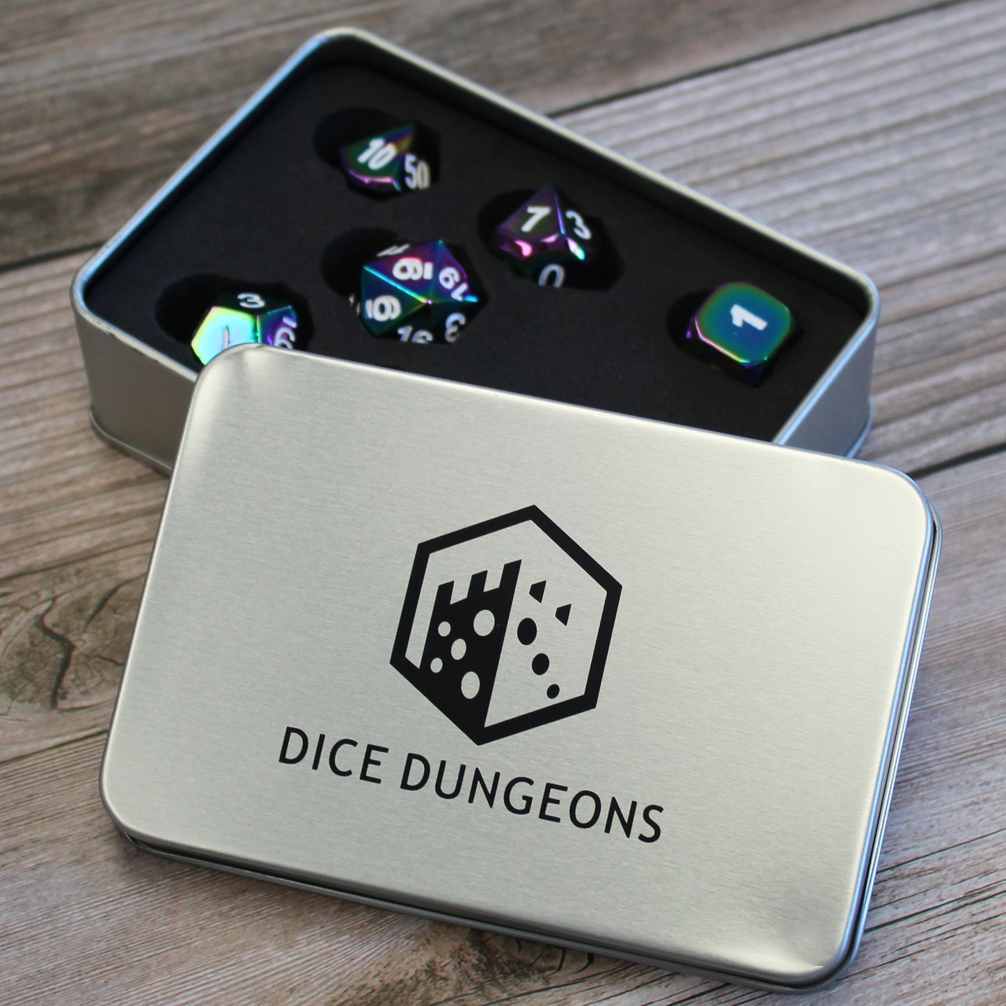 Metal Alchemist's Oil Dice Set with Display Box